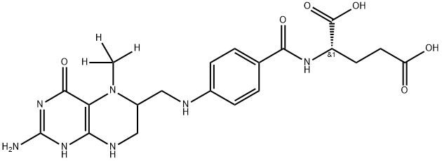 5-(Methyl-d3)tetrahydrofolic Acid (Mixture of Diastereomers) Struktur