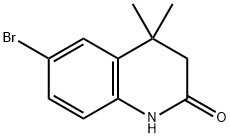 6-BROMO-3,4-DIHYDRO-4,4-DIMETHYLQUINOLIN-2(1H)-ONE Struktur