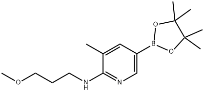 N-(3-Methoxypropyl)-3-Methyl-5-(4,4,5,5-tetraMethyl-1,3,2-dioxaborolan-2-yl)pyridin-2-aMine Struktur