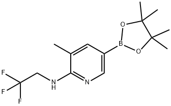 3-Methyl-5-(4,4,5,5-tetraMethyl-1,3,2-dioxaborolan-2-yl)-N-(2,2,2-trifluoroethyl)pyridin-2-aMine Struktur