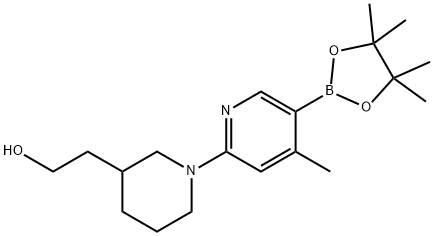 2-(1-(4-Methyl-5-(4,4,5,5-tetraMethyl-1,3,2-dioxaborolan-2-yl)pyridin-2-yl)piperidin-3-yl)ethanol Struktur