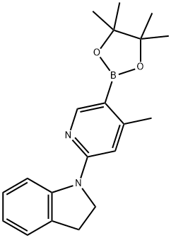 1-(4-Methyl-5-(4,4,5,5-tetraMethyl-1,3,2-dioxaborolan-2-yl)pyridin-2-yl)indoline Struktur