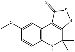 8-METHOXY-4,4-DIMETHYL-4,5-DIHYDRO-1H-[1,2]DITHIOLO[3,4-C]QUINOLINE-1-THIONE Struktur