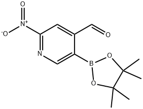 2-nitro-5-(4,4,5,5-tetraMethyl-1,3,2-dioxaborolan-2-yl)isonicotinaldehyde Struktur