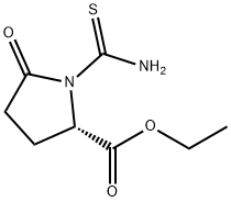 Proline,  5-oxo-1-(thiocarbamoyl)-,  ethyl  ester  (8CI) Struktur