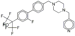 2-Fluoro-4'-[[4-(4-pyridinylMethyl)-1-piperazinyl]Methyl]-α,α-bis(trifluoroMethyl)-[1,1'-biphenyl]-4-Methanol Struktur