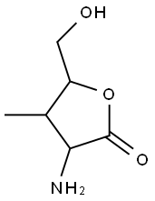 3-Aminotetrahydro-5-(hydroxymethyl)-4-methylfuran-2-one Struktur