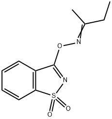 3-[[(1-Methylpropylidene)amino]oxy]-1,2-benzisothiazole 1,1-dioxide Struktur