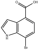 1H-Indole-4-carboxylic acid, 7-broMo- Struktur