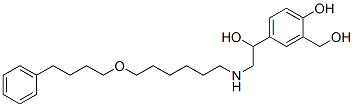 2-(hydroxymethyl)-4-[1-hydroxy-2-[6-(4-phenylbutoxy)hexylamino]ethyl]phenol Struktur