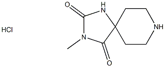 3-Methyl-1,3,8-triazaspiro[4.5]-decane-2,4-dione hydrochloride Struktur