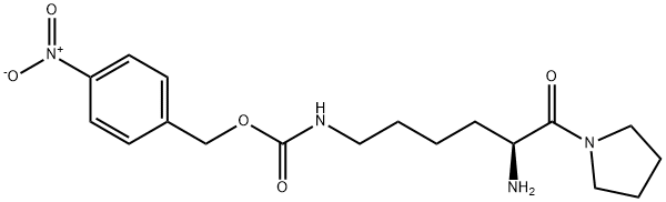 H-Lys(4-nitro-Z)-pyrrolidide . HCl Struktur