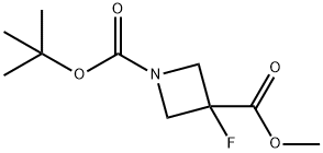 1-BOC-3-フルオロアゼチジン-3-カルボン酸メチル 化學構(gòu)造式