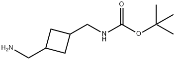 3-(aMinoMethyl)- cyclobutyl, 1-Boc-aMinoMethyl Struktur