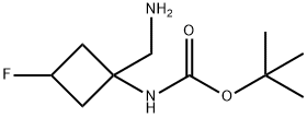 1-(Boc-amino)-3-fluorocyclobutane-1-methylamine Struktur