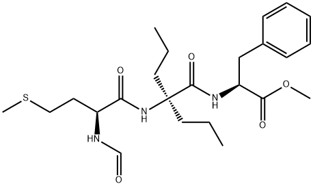 N-formylmethionyl-dipropylglycyl-phenylalanine methyl ester Struktur