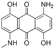 1-amino-4,8-dihydroxy-5-(methylamino)anthraquinone Struktur