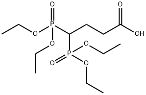 4,4-bis(Diethyl)phosphono butanoic acid Struktur