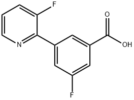 3-Fluoro-5-(3-fluoropyridin-2-yl)benzoic acid Struktur