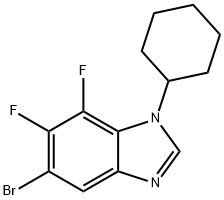 5-BroMo-1-cyclohexyl-6,7-difluorobenziMidazole Struktur