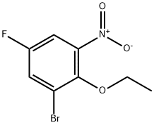 1-BroMo-2-ethoxy-5-fluoro-3-nitrobenzene Struktur