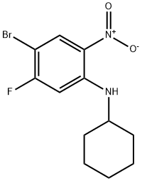 4-BroMo-N-cyclohexyl-5-fluoro-2-nitroaniline Struktur