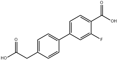 4-(3-Fluoro-4-carbonylphenyl)phenylacetic acid Struktur