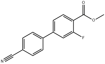 Methyl 4-(4-cyanophenyl)-2-fluorobenzoate Struktur