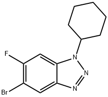 5-BroMo-1-cyclohexyl-6-fluoro-1,2,3-benzotriazole Struktur