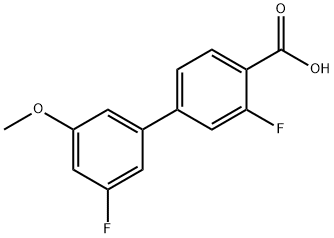 2-Fluoro-4-(3-fluoro-5-Methoxyphenyl)benzoic acid Struktur