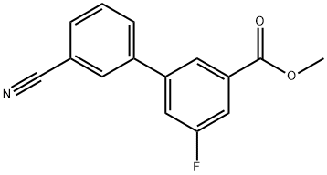 Methyl 3-(3-cyanophenyl)-5-fluorobenzoate Struktur