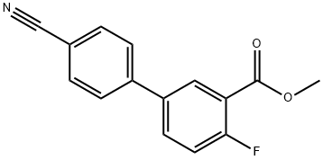 Methyl 5-(4-cyanophenyl)-2-fluorobenzoate Struktur