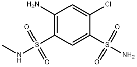 METHYCLOTHIAZIDE RELATED COMPOUND A (100 MG) (4-AMINO-6-CHLORO-N-3-METHYL-M-BEN-ZENEDISULFONAMIDE) Struktur