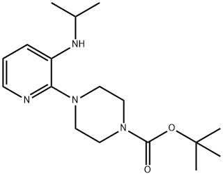 1-((1,1-DIMETHYLETHOXY)CARBONYL)-4-(3-((1-METHYLETHYL)AMINO)-2-PYRIDYL)PIPERAZINE Struktur