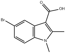 5-BROMO-1,2-DIMETHYL-1H-INDOLE-3-CARBOXYLIC ACID Struktur