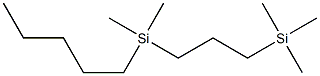 1-Trimethylsilyl-3-(dimethyl-n-pentylsilyl)propane Struktur