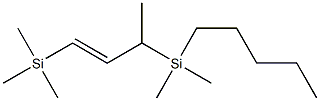 1-Trimethylsilyl-3-(dimethyl-n-pentylsilyl)but-1-ene Struktur