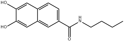 N-Butyl-6,7-dihydroxy-2-naphthalenecarboxamide Struktur