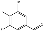 3-broMo-5-fluoro-4-Methylbenzaldehyde Struktur