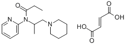 N-(1-methyl-2-piperidinoethyl)-N-(2-pyridyl)propionamide fumarate Struktur