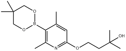 4-((5-(5,5-diMethyl-1,3,2-dioxaborinan-2-yl)-4,6-diMethylpyridin-2-yl)oxy)-2-Methylbutan-2-ol Struktur