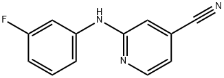 2-[(3-fluorophenyl)amino]isonicotinonitrile Struktur