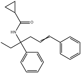 N-(1-ETHYL-1,4-DIPHENYLBUT-3-ENYL)CYCLOPROPANECARBOXAMIDE Struktur