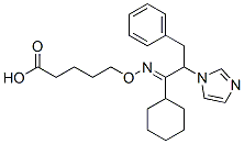 5-[(1-cyclohexyl-2-imidazol-1-yl-3-phenyl-propylidene)amino]oxypentano ic acid Struktur