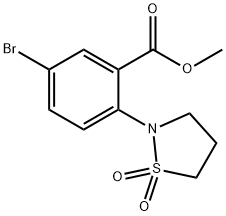 Methyl 5-broMo-2-(1,1-dioxoisothiazolidin-2-yl)benzoate Struktur