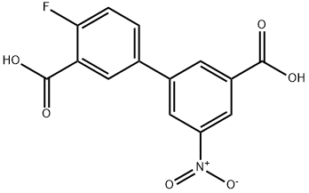 4-Fluoro-5'-nitrobiphenyl-3,3'-dicarboxylic acid Struktur