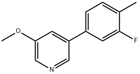 3-(3-Fluoro-4-Methylphenyl)-5-Methoxypyridine Struktur