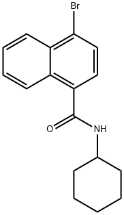 4-BroMo-N-cyclohexylnaphthalene-1-carboxaMide Struktur