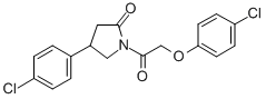 1-((4-Chlorophenoxy)acetyl)-4-(4-chlorophenyl)-2-pyrrolidinone Struktur