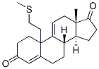 10-methylthioethyl estra-4,9(11)-diene 3,17-dione Struktur